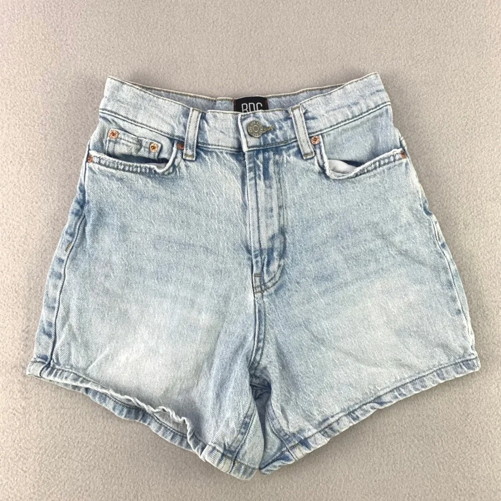 BDG Urban Outfitters Jean Shorts Women 24 Light Wash High Rise Denim Cutoff